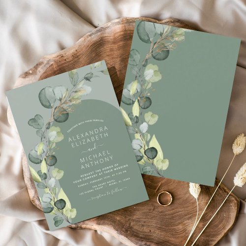 Eucalyptus Arch Greenery Wedding Invitation