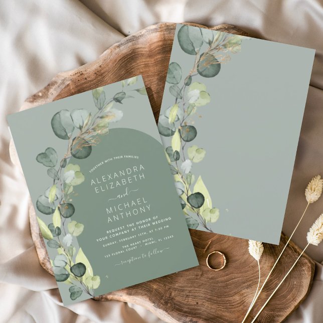 Eucalyptus Arch Greenery Wedding Invitation (Creator Uploaded)
