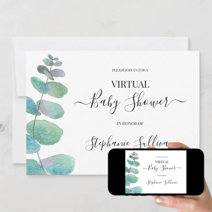 Eucalyptus Baby Shower Invitation Zazzle