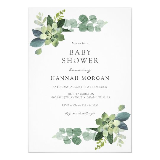 Eucalyptus Baby Shower Invitation | Zazzle.com