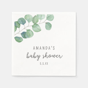 Eucalyptus - baby shower napkins