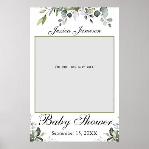 Eucalyptus Baby Shower Photo Prop Poster