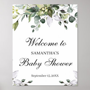 Eucalyptus Baby Shower Welcome Poster Sign