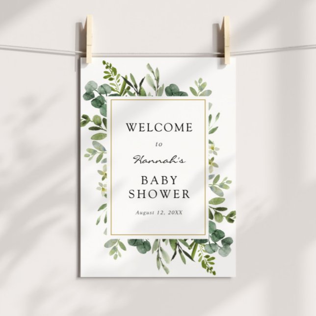 Eucalyptus Baby Shower Welcome Sign (Creator Uploaded)