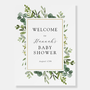 Eucalyptus Baby Shower Welcome Sign