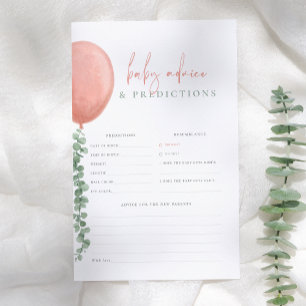 Eucalyptus & Balloon Baby Prediction & Advice Game