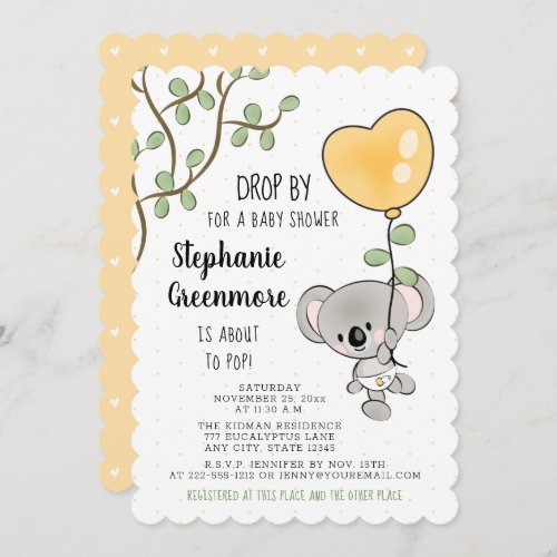 Eucalyptus Balloon Koala Bear Baby Shower