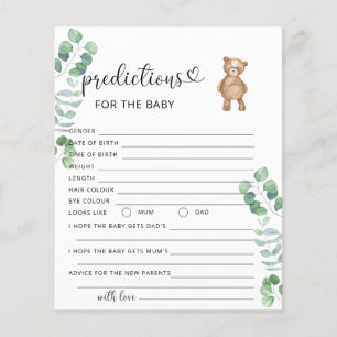 Eucalyptus bear predictions for baby