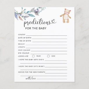 Eucalyptus bear predictions for baby