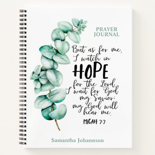Eucalyptus Bible Verse About Hope Prayer Journal