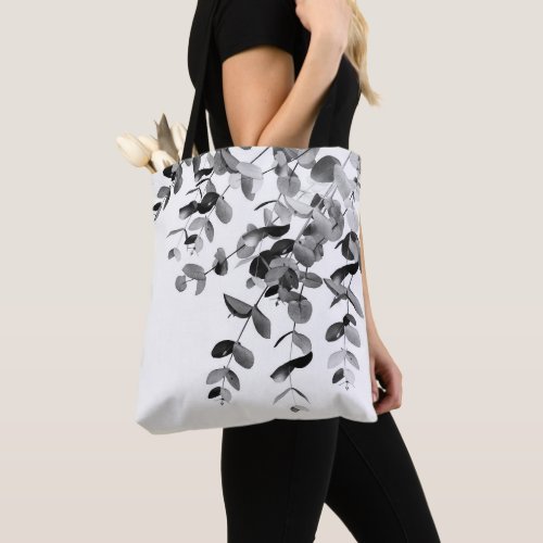 Eucalyptus Black  White Delight 1 foliage art  Tote Bag