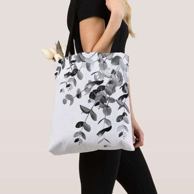 Eucalyptus Black & White Delight #1 #foliage #art  Tote Bag (Close Up)