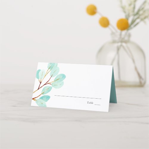 Eucalyptus Bliss  Mint Botanical  Escort Place Card