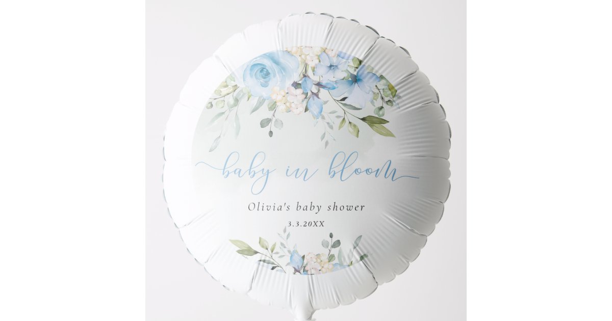 Baby Blessing Scalloped Blue Aria Bubble main image 0