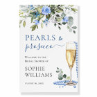 Eucalyptus Blue Flowers Bridal Shower Welcome