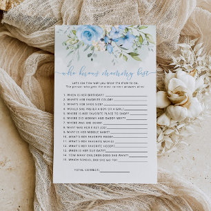 Eucalyptus blue Who knows mommy best baby shower