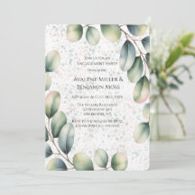 Eucalyptus Blush Alcohol Ink Engagement Party
