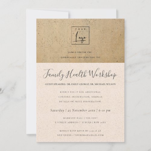 EUCALYPTUS BLUSH ROSE FAUNA KRAFT WORKSHOP EVENT INVITATION