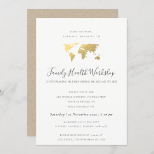 EUCALYPTUS BLUSH ROSE KRAFT GREY WORKSHOP EVENT INVITATION