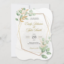 Eucalyptus Boho Wedding Invitations