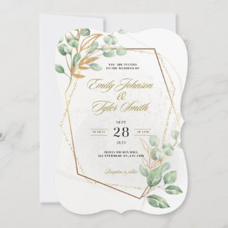 Eucalyptus Boho Wedding Invitations