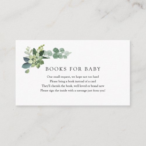 Eucalyptus Books for Baby insert card