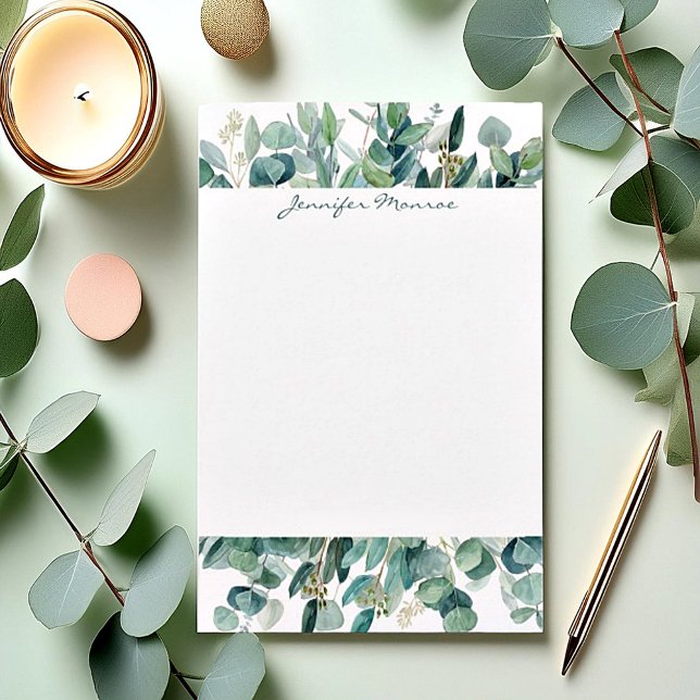 Eucalyptus border personalized stationery (Creator Uploaded)