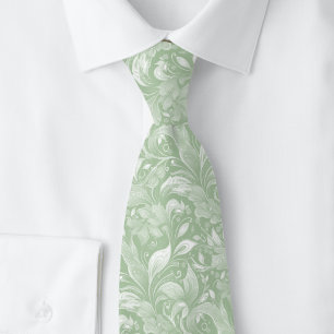 Eucalyptus Botanical Batik Neck Tie