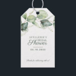 Eucalyptus Botanical Bridal Shower Thank You Favor Gift Tags<br><div class="desc">Make your bridal shower favors extra special with these elegant eucalyptus botanical thank you gift tags. With a watercolor design of eucalyptus leaves and a beautiful script font, these gift tags will show your loved ones how much you appreciate them. Place them on small potted succulents, bottles of wine, or...</div>