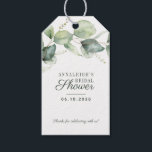 Eucalyptus Botanical Bridal Shower Thank You Favor Gift Tags<br><div class="desc">Eucalyptus Greenery Bridal Shower Thank You Favor Gift Tags you can easily customize by clicking the "Personalize" button</div>