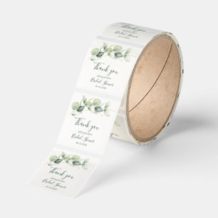 Eucalyptus Botanical Bridal Shower Thank You Square Sticker