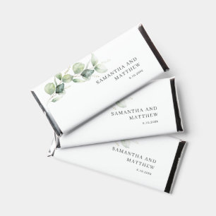 Eucalyptus Botanical Foliage Wedding Shower Hershey Bar Favors