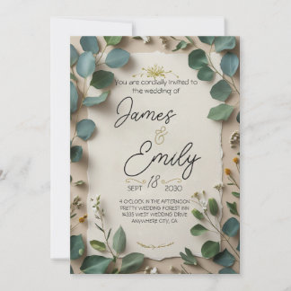 Eucalyptus Botanical Frame Invitation