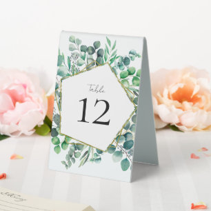 Eucalyptus Botanical Garden Table Number Wedding Tent