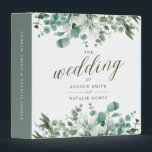 Eucalyptus Botanical Greenery Wedding 3 Ring Binde Binder<br><div class="desc">A wedding album book binder designed with watercolor eucalyptus and botanical leaves with simple calligraphy and san serif font.</div>