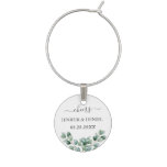 Eucalyptus Botanical Greenery  Wedding Wine Charm