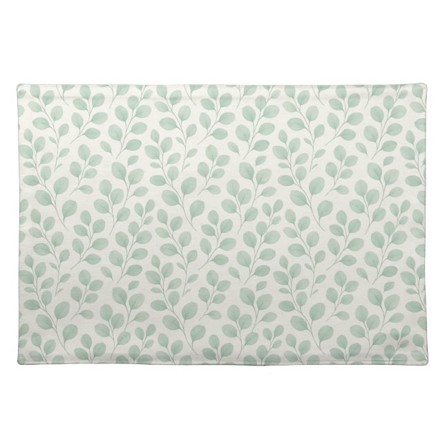 Eucalyptus Botanical Pattern Cloth Placemat (Front)