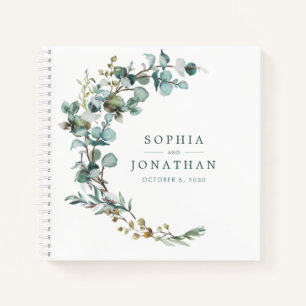Eucalyptus Botanical Personalized Wedding Notebook