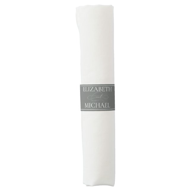 Eucalyptus Botanical Sage Green Wedding Napkin Ban Napkin Bands (Front)