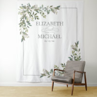 Eucalyptus Botanical Sage Green Wedding Photo