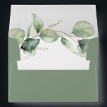 Eucalyptus Botanical Watercolor Envelope<br><div class="desc">Trendy and modern botanical themed envelope featuring greenery eucalyptus on a white background on the inside of the envelope</div>