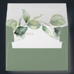 Eucalyptus Botanical Watercolor Envelope<br><div class="desc">Trendy and modern botanical themed envelope featuring greenery eucalyptus on a white background on the inside of the envelope</div>