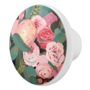 Eucalyptus Bouquet Ceramic Knob