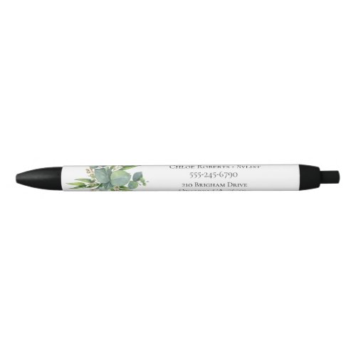 Eucalyptus Bouquet Personalized Black Ink Pen