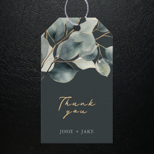 Eucalyptus branch pretty leaves wedding favor tag