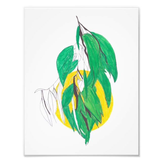 Eucalyptus branch Print (Front)