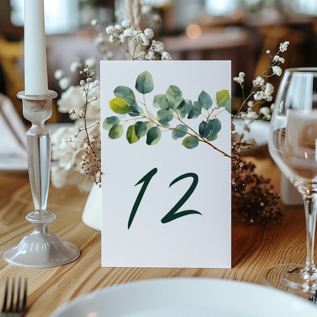 Eucalyptus branch wedding table number (Eucalyptus branch wedding table number)