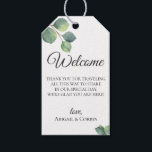 Eucalyptus Branches Wedding Welcome Bag Gift Tags<br><div class="desc">Rustic and chic watercolor eucalyptus branches wedding welcome gift bag tags. Personalize and customize text font style,  color and size.</div>