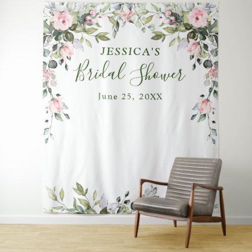 Eucalyptus Bridal Shower Chic Photo Booth Backdrop