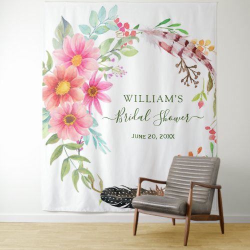 Eucalyptus Bridal Shower Chic Photo Booth Backdrop